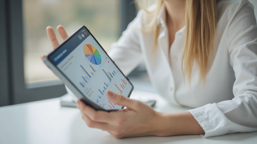Финансовые диаграммы и графики прибыли на планшете в руках