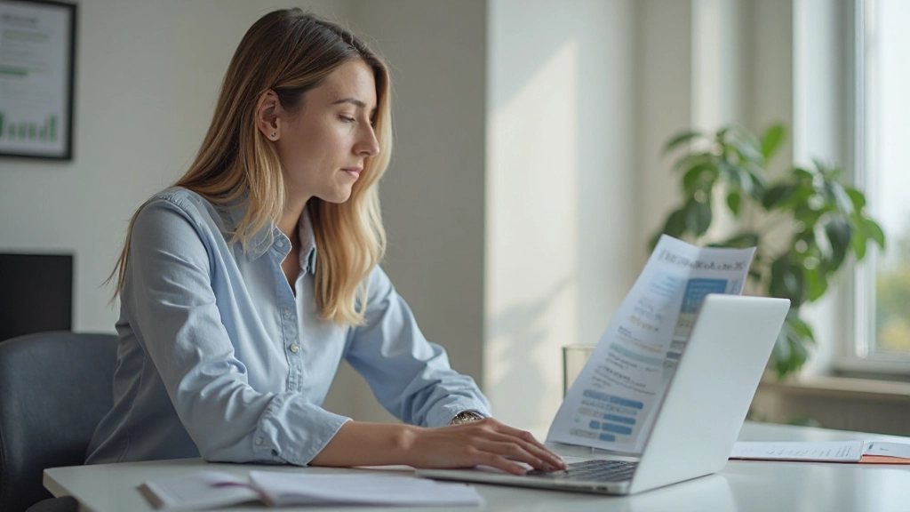 Профессиональное фото человека, ведущего учет личного бюджета в офисе